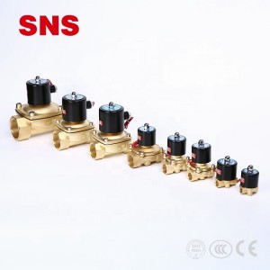 Elemen kontrol seri SNS 2W tipe langsung katup solenoid kuningan