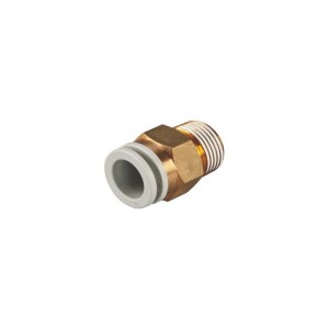 SNS KQ2C Series pneumatic one touch air hose tube connector အထီး ကြေးဝါ အမြန်လျောက်ပတ်မှု