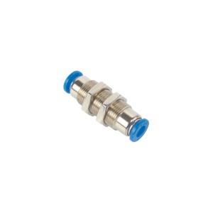 SNS KCM Series brass plated pneumatic straight one-touch air stop fitting