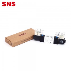 SNS 4V2 श्रृंखला एल्युमिनियम मिश्र धातु Solenoid भल्भ एयर नियन्त्रण 5 मार्ग 12V 24V 110V 240V