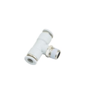 SNS BPB ซีรี่ส์นิวเมติกชายสาขาเธรด Tee Type Quick Connect Fitting ตัวเชื่อมต่ออากาศพลาสติก