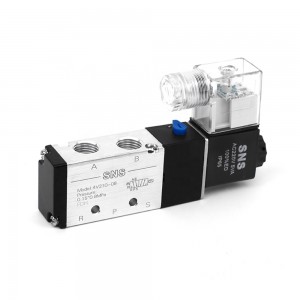 SNS 4V2 श्रृंखला एल्युमिनियम मिश्र धातु Solenoid भल्भ एयर नियन्त्रण 5 मार्ग 12V 24V 110V 240V