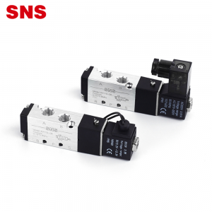 SNS 4V1 Series Alüminium Alaşımlı Solenoid Valf Hava Nəzarəti 5 yollu 12V 24V 110V 240V