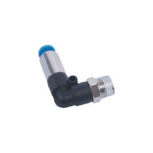 SNS KCL Series Male Elbow L အမျိုးအစား Plastic hose connector Pneumatic Air Fitting ကို ချိတ်ဆက်ရန် တွန်းပါ