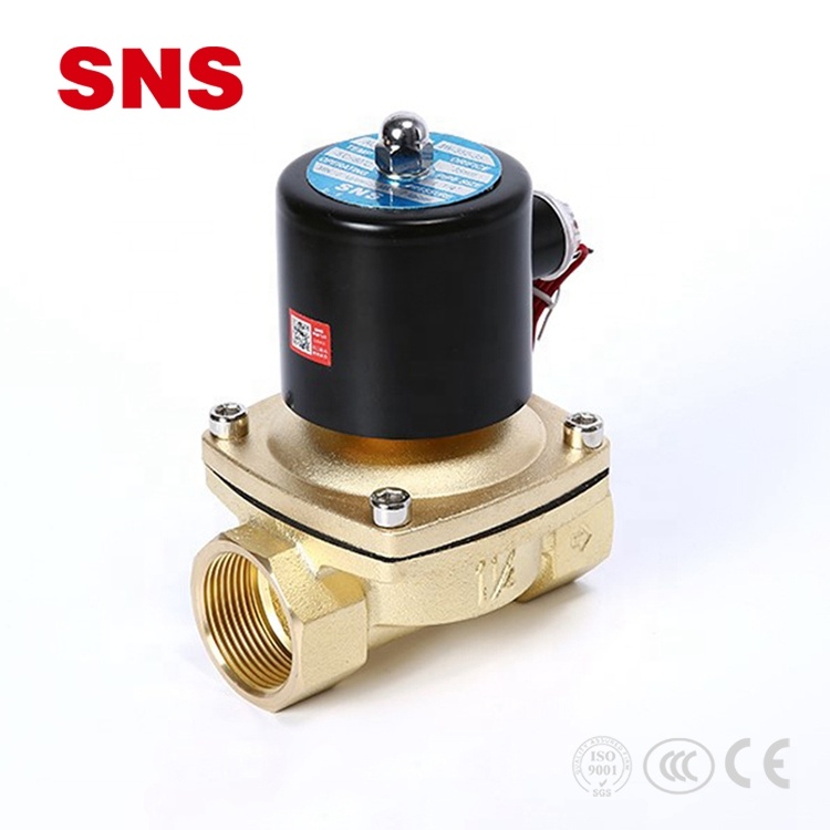 SNS 2W عنصر التحكم في سلسلة مباشرة من نوع صمام المياه الملف اللولبي النحاس صورة مميزة