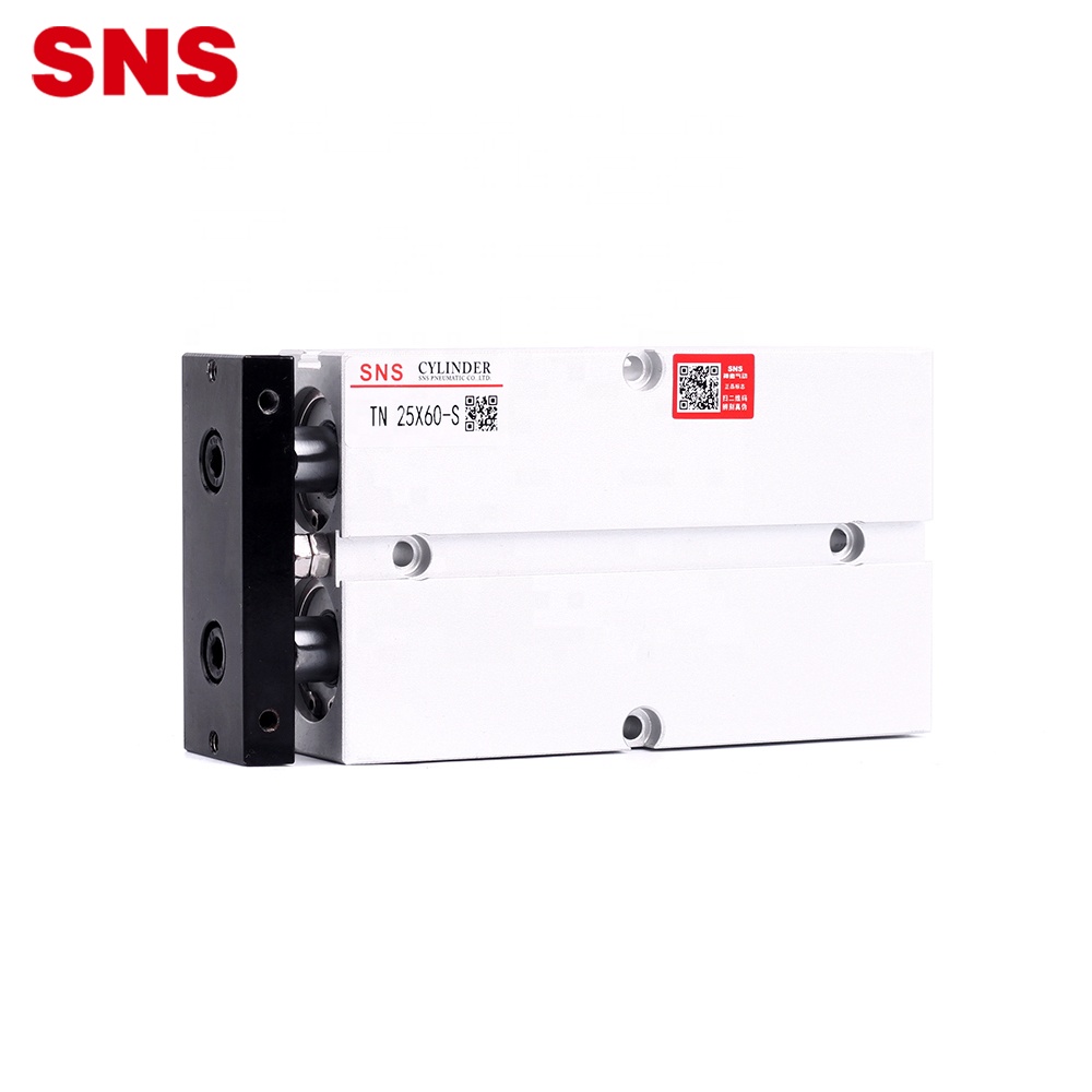 SNS TN Series dual rod shaft double shaft cylinder pneumatic air guide cylinder ជាមួយមេដែក