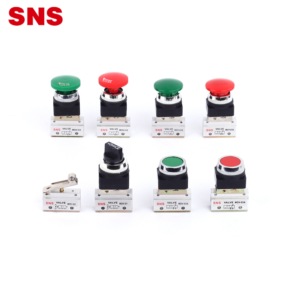 SNS MOV series pneumatic manual control roller type air mechanical valve