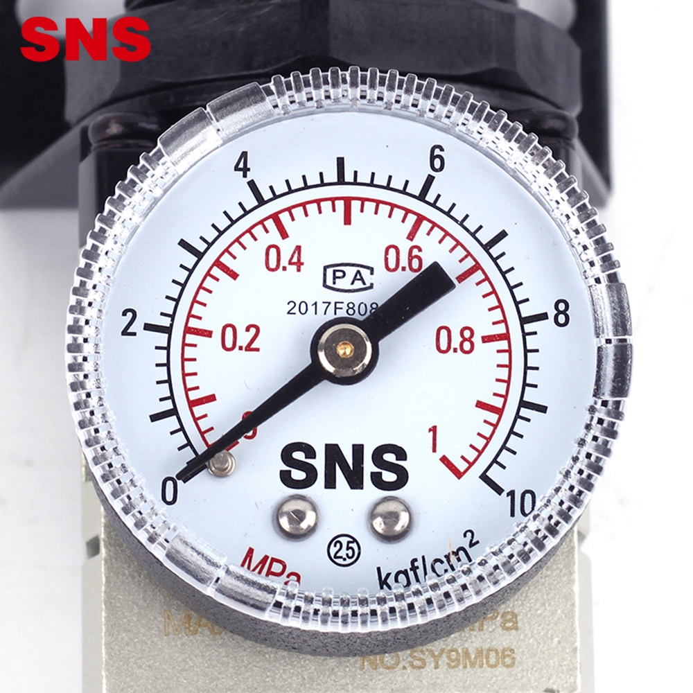 Регулятор тиску повітряного фільтра SNS пневматичний блок обробки джерела повітря серії AW з манометром