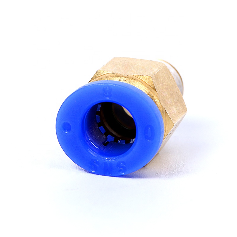 SNS SPC Series Male Thread Straight Brass Push to connecting Air Quick Pneumatic Fitting