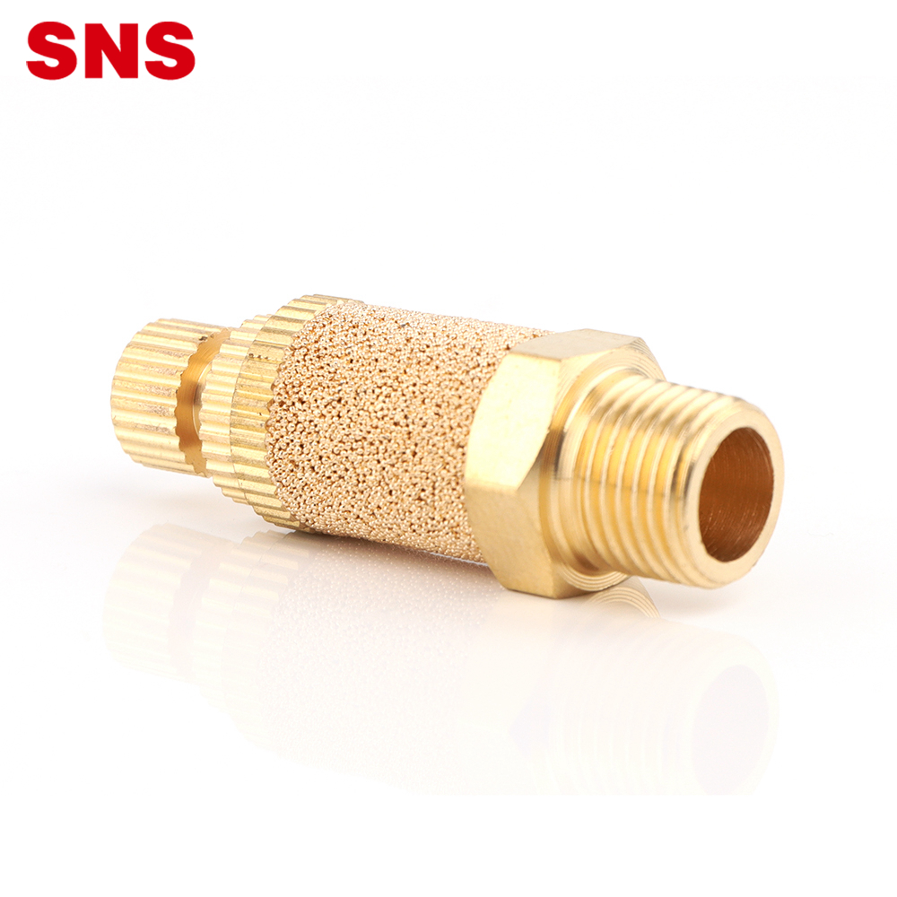 SNS PSB Series factory air brass silencer pneumatic muffler fitting silencers