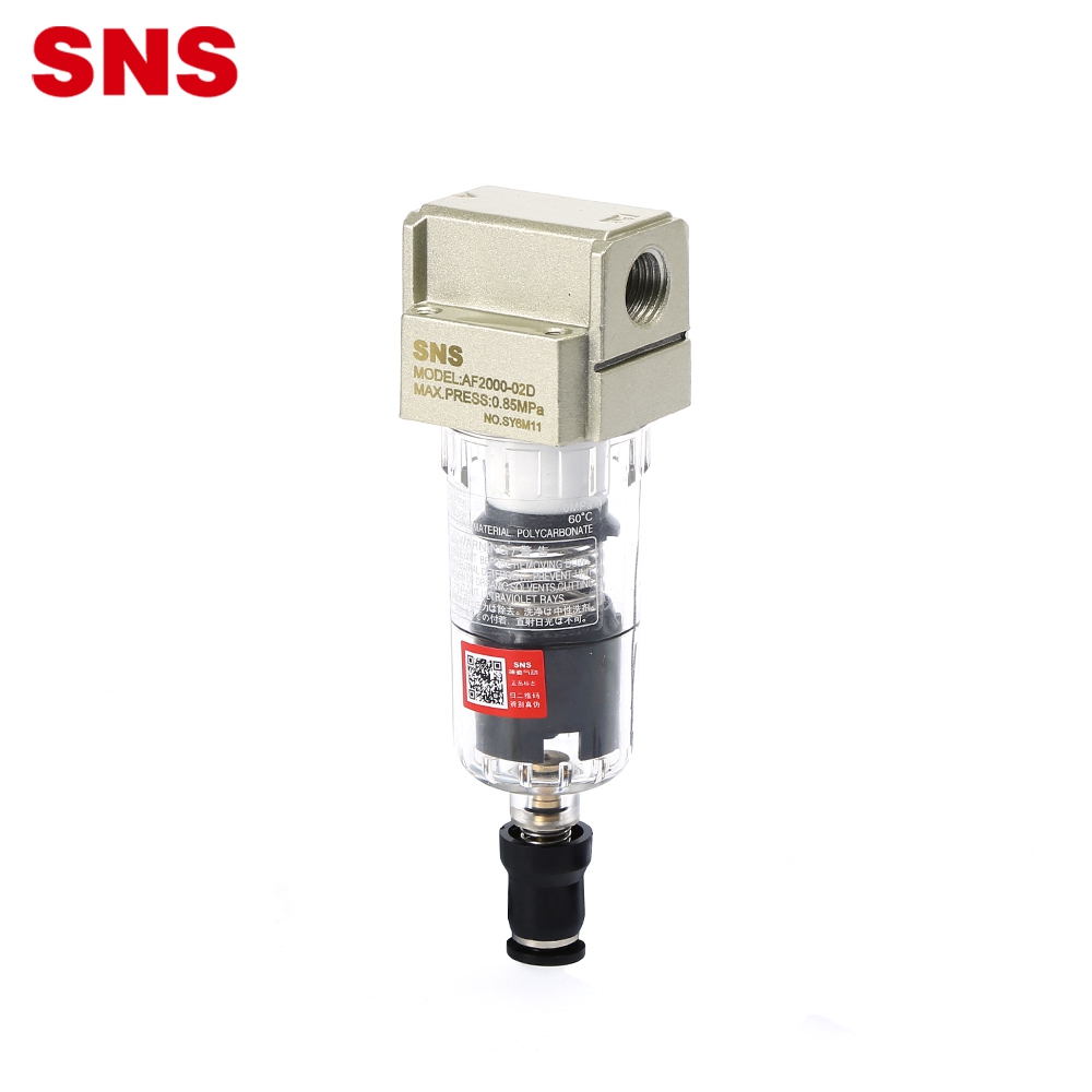 SNS AF Series mataas na kalidad na air source treatment unit pneumatic air filter AF2000 para sa air compressor