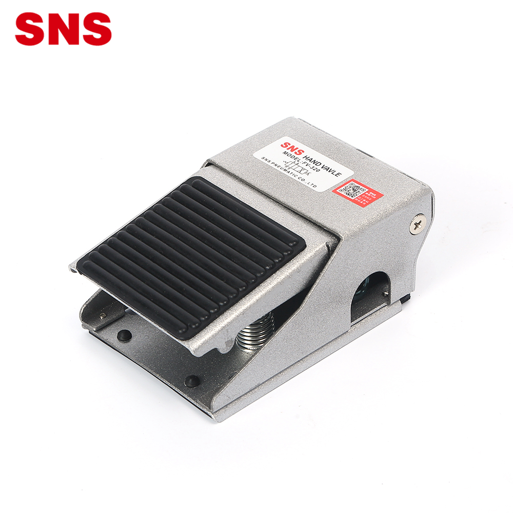 SNS FV320 Series 1/4NPT 3 Way 2 Position Threaded Rubber Nonslip Pressure Control Pneumatic Foot Pedal Valve 