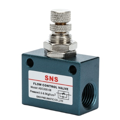 SNS ASC Series manual pneumatic one way flow speed throttle valve වායු පාලන කපාටය