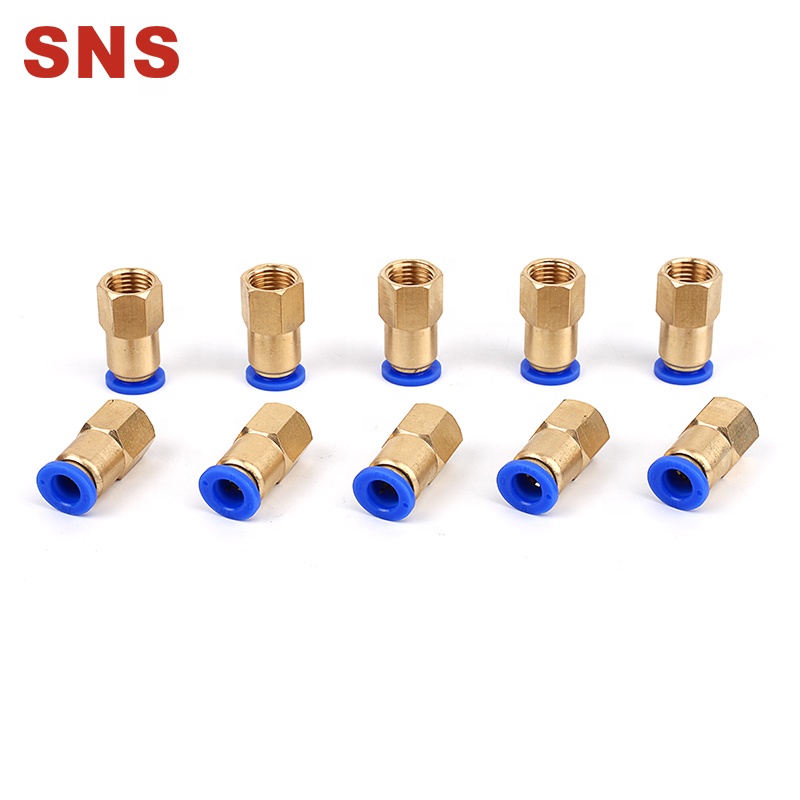 SNS SPCF Series Recta Female Thread Velox Iungo Brass Pneumatica Aptus pro aere pu tube caligarum