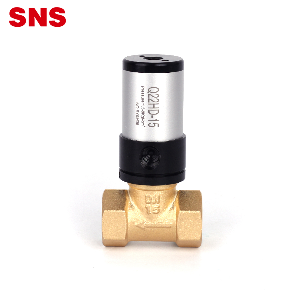 Válvulas de control de solenoide neumáticas de pistón bidireccional de dos posiciones de la serie SNS Q22HD