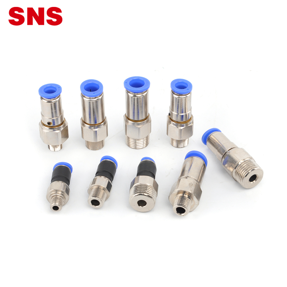 SNS NRC Seri pneumatik gason Threaded tib Rotary Connector wotasyon tiyo Fitting