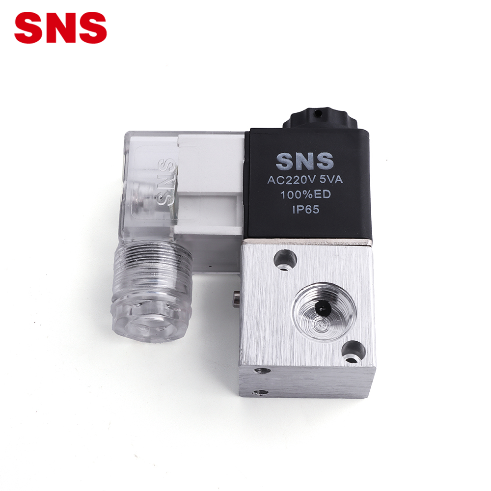 2-ходовий електромагнітний клапан прямої дії з високоякісного алюмінієвого сплаву серії SNS 3V1