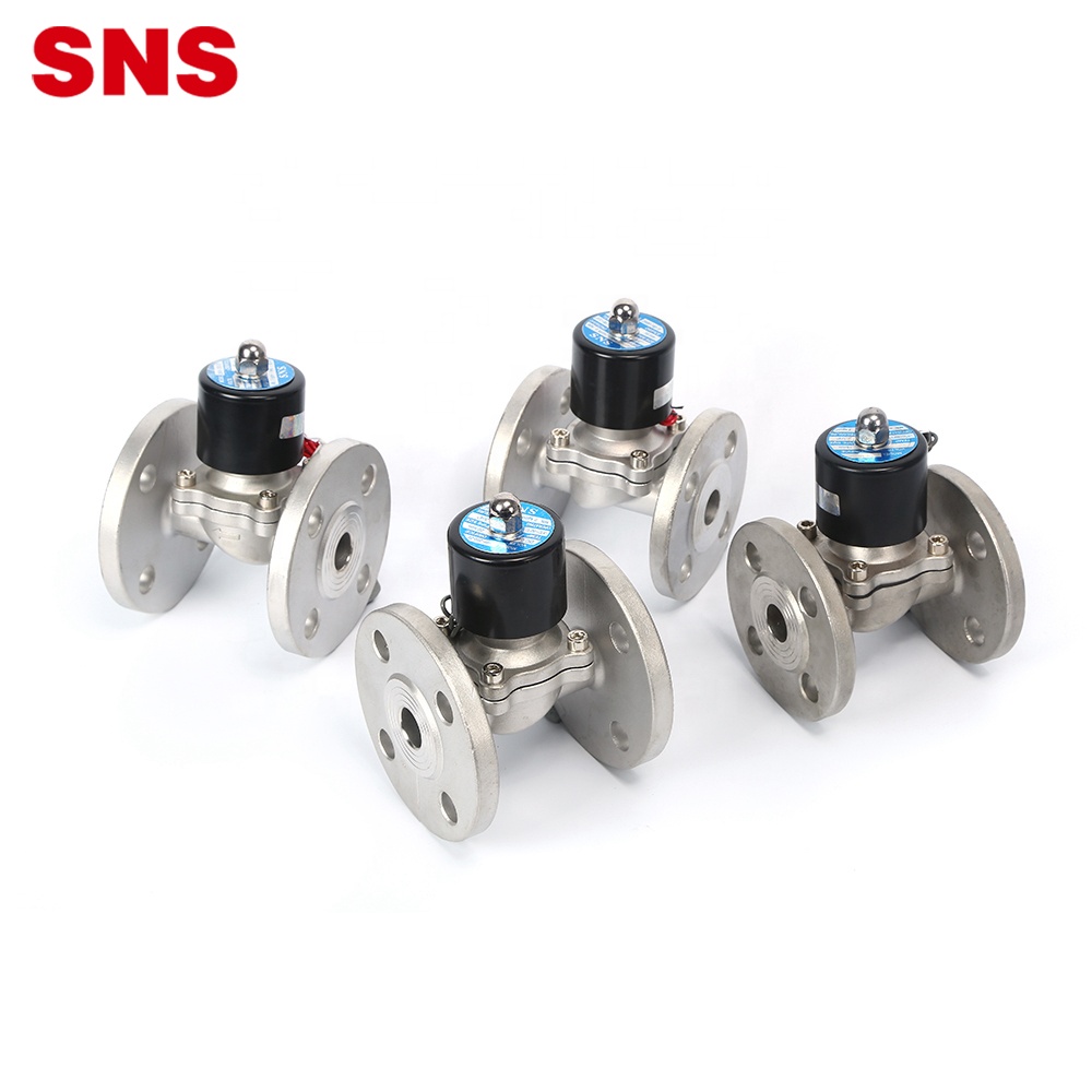 SNS 2WBF Series Liner Safety Floating Relief Pneumatic Control Valve Solenoid Valve with Stainless Steel Flange