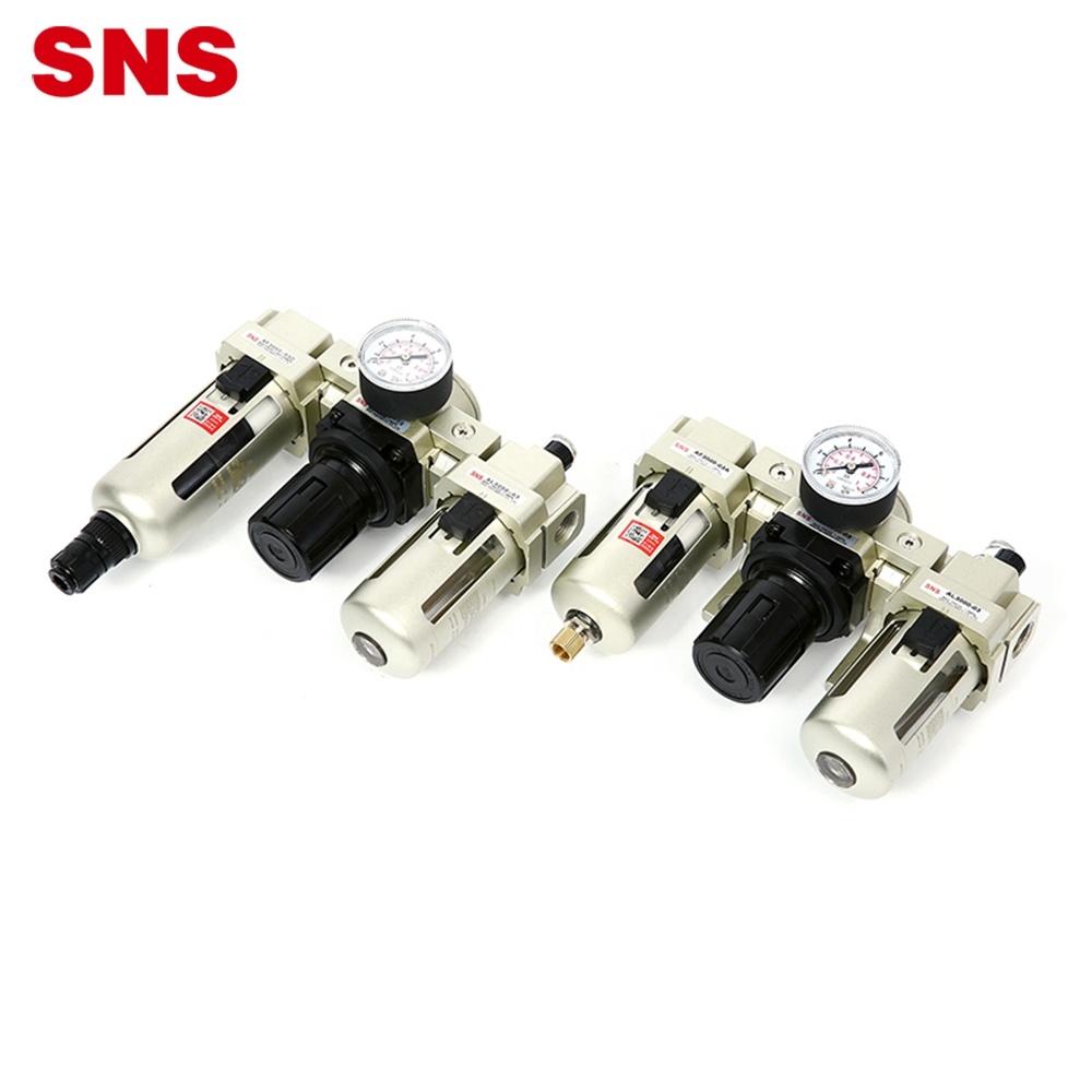 SNS pneumatic AC Series FRL chav tsev cua qhov chaw kho mob ua ke cua lim siab regulator nrog lubricator