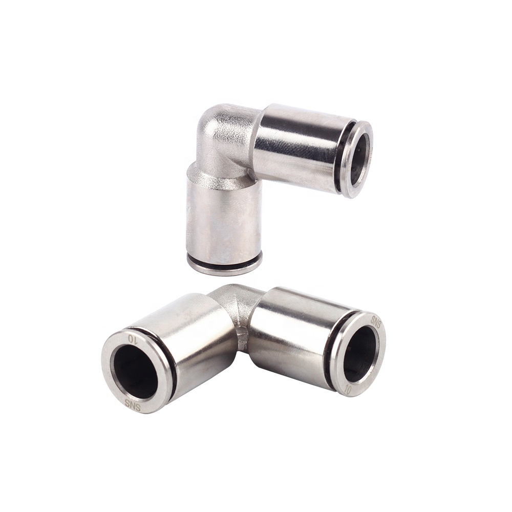 Pneumatic Push In Fittings Stainless Connectors Hose Tube Quick Release Joiner 