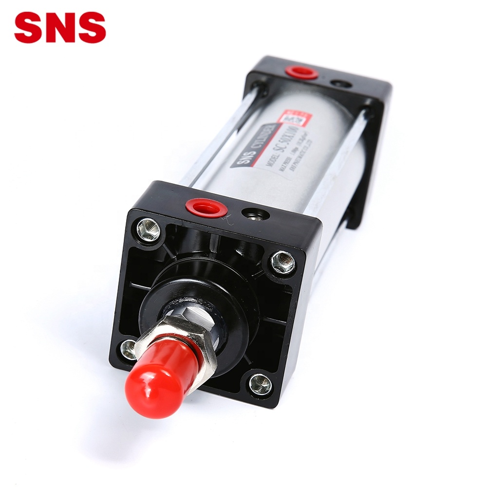 SNS SC Series aluminium alloy double/single acting standard pneumatic air cylinder with PT/NPT port