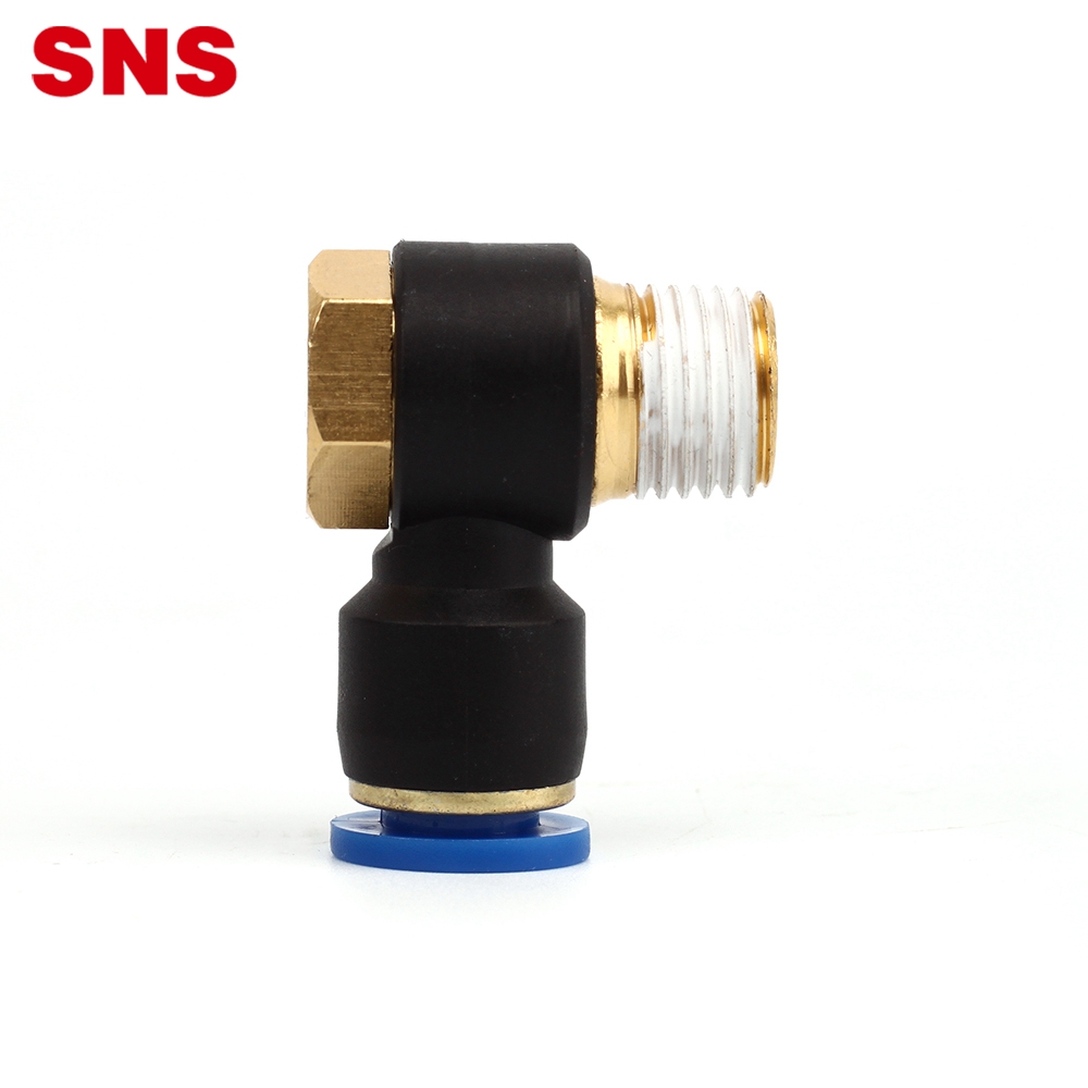 SNS SPH Series khí nén một chạm bằng nhựa xoay khuỷu tay ống khí pu đầu nối ống hình lục giác Phụ kiện khuỷu tay ren nam phổ thông