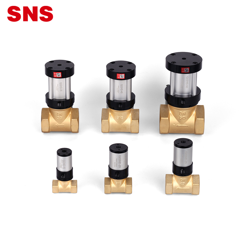 Двопозиційні двоходові поршневі пневматичні електромагнітні клапани серії SNS Q22HD