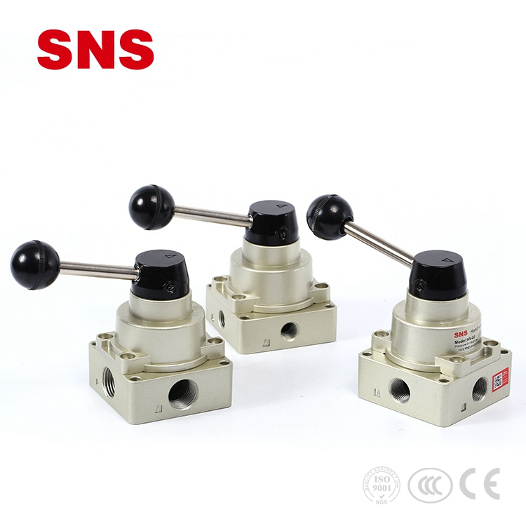 SNS Pneumatic Factory HV Series Hand Lever 4 Ports 3 Position Control Механічний клапан