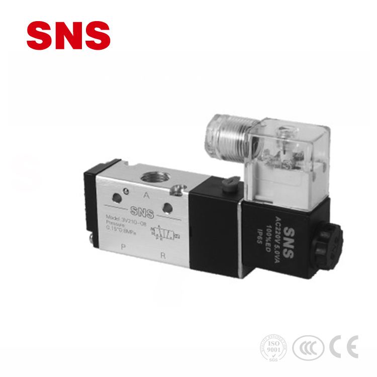 SNS 3v series โซลินอยด์วาล์วไฟฟ้า 3 ทางวาล์วควบคุม