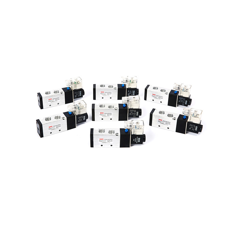 SNS 4V3 Series κράμα αλουμινίου Solenoid Valve Control Air 5 way 12V 24V 110V 240V