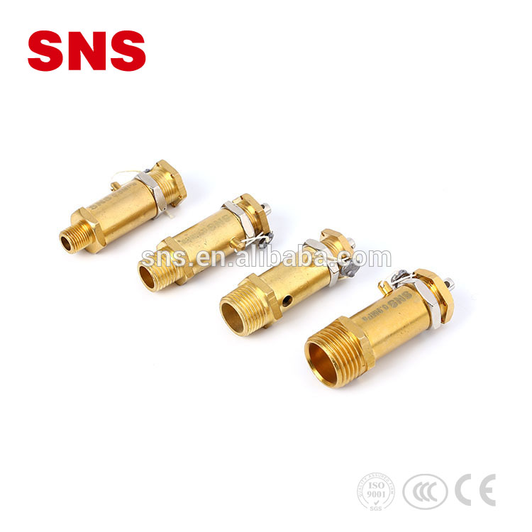 SNS BV Series propesyonal nga air compressor pressure relief safety valve, taas nga presyur sa hangin nga nagpamenos sa brass valve