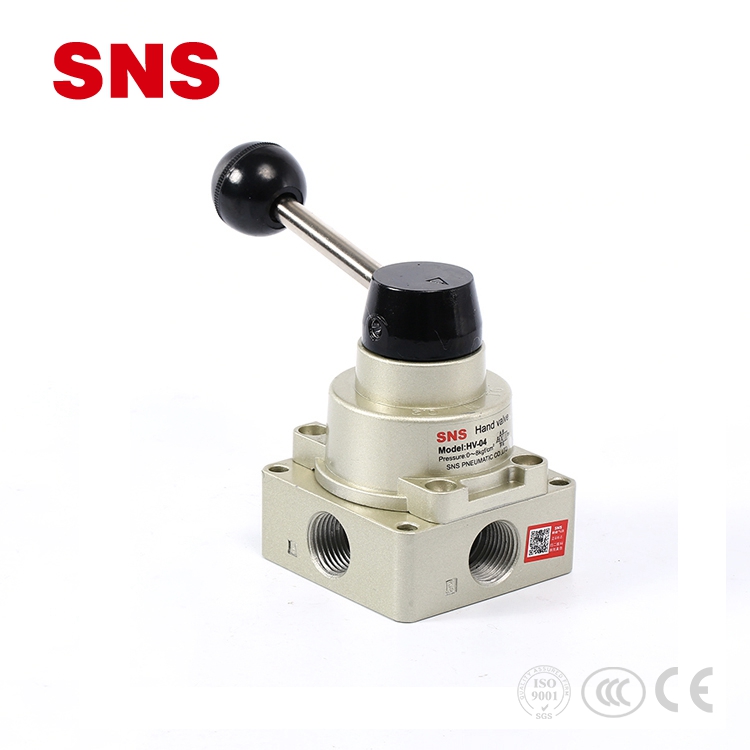 SNS Pneumatic Factory HV Series Hand Lever 4 Ports 3 Position Control Механічний клапан Показане зображення
