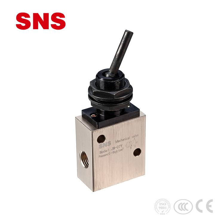 SNS Brand JM Series 3/2 manual directional control valve, mechanical control valve, pneumatic air control valve