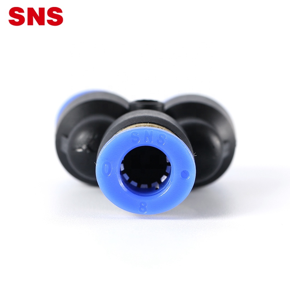 SNS SPY Series One touch 3-smjerni spoj cijevi za cijev za zrak plastični Y tip pneumatski brzi priključak