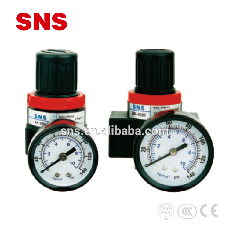 SNS A/B Series อลูมิเนียมอัลลอยด์ปรับนิวเมติก Air Source Treatment Filter Air Regulator