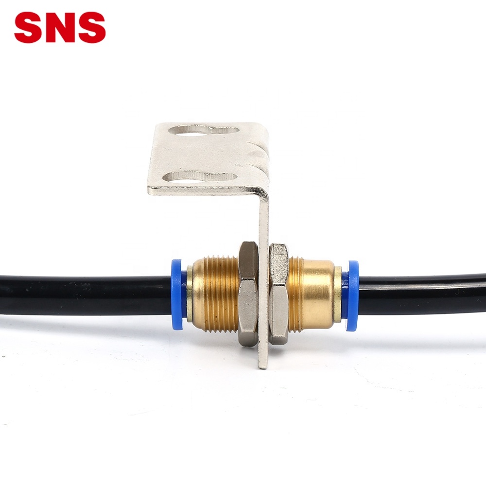 SNS SPM Serija pneumatska cijev za crijevo za zrak jednim dodirom gurnite za spajanje ravne mesingane pregrade brza montaža
