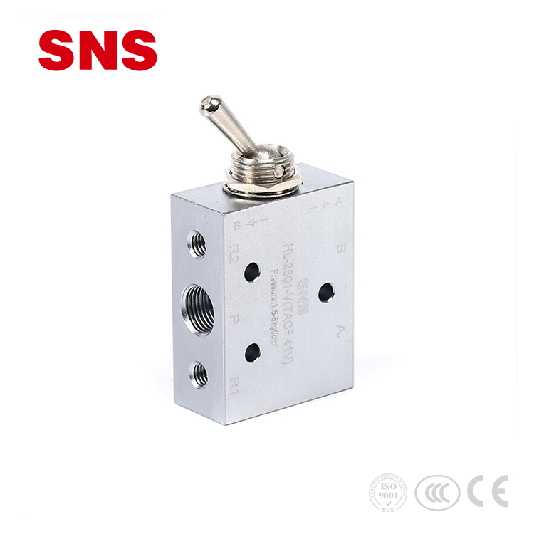 SNS HL sērijas alumīnija sakausējuma tiešas darbības tipa pneimatiskās pogas pogas slēdzis
