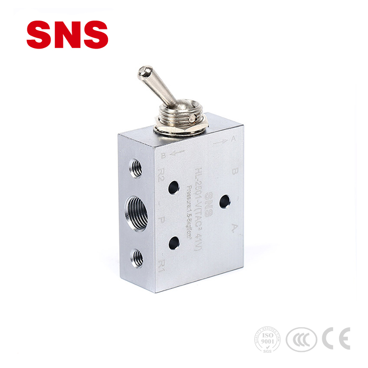 SNS HL Series hợp kim nhôm loại tác động trực tiếp nút công tắc nút vặn bằng khí nén