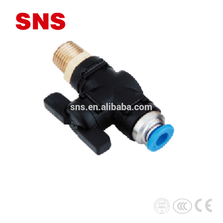 SNS (séria BC/BUC/BL/BUL) plastový mosadzný pneumatický ručný ventil na ovládanie vzduchu