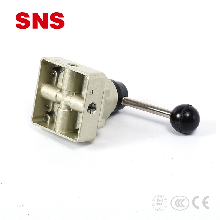 SNS Pneumatic Factory HV Series Hand Lever 4 Ports 3 Position Control Механічний клапан