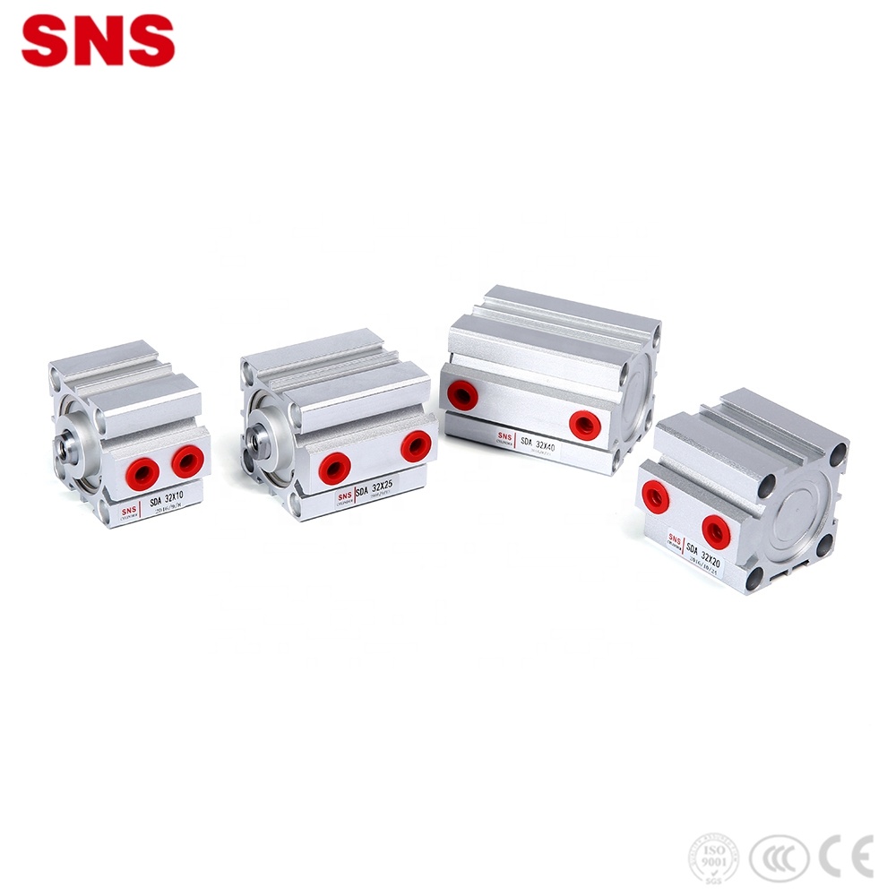 SNS SDA serija aluminijske legure dvostrukog/jednostrukog djelovanja tanki pneumatski standardni kompaktni zračni cilindar
