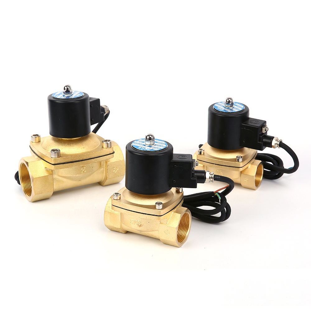 Válvula solenoide impermeable de 3/8 pulgadas normalmente cerrada de latón de 2/2 vías de la marca SNS