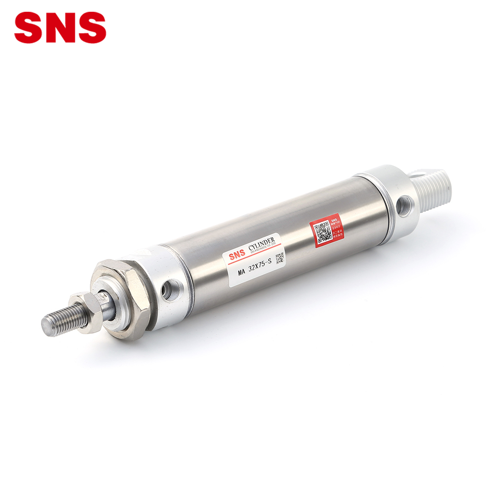 I-SNS MA Series i-double/single acting stainless steel mini cylinder air cylinder ene-PT/NPT port