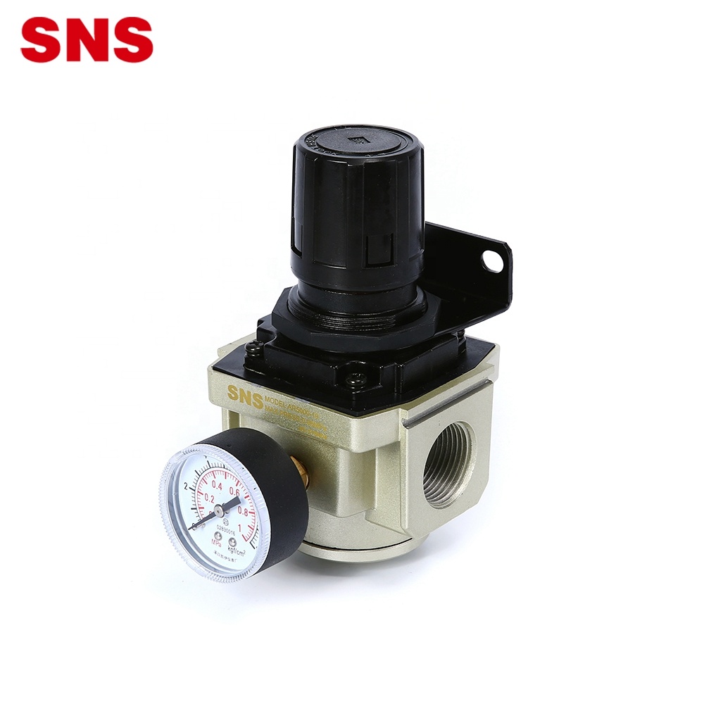 Regulador de aire de control de presión de tratamiento de fuente de aire serie AR neumática SNS con rosca G/PT/NPT