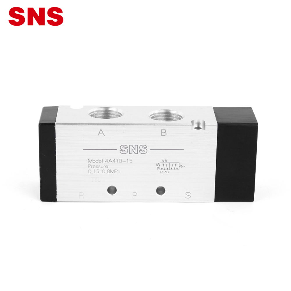 Válvula solenoide de control de aire de 5 vías operada neumáticamente de bajo precio de fábrica de la serie SNS 4A