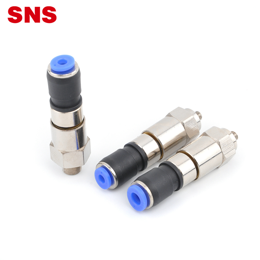 SNS NHRC Series pneumatic high speed straight male threaded brass pipe connector rotary fittings
