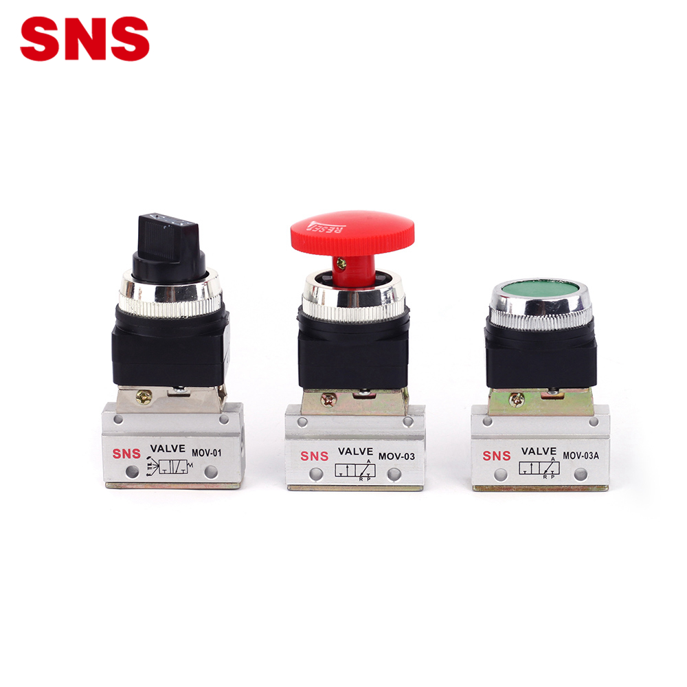 SNS MOV series pneumatic manual control roller type valve mechanical air