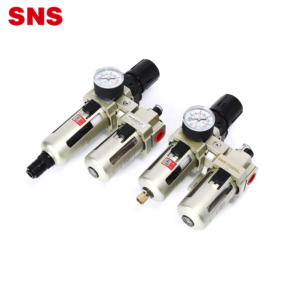 SNS AC Series unit perlakuan sumber hawa pneumatic FRL kombinasi filter hawa regulator lubricator
