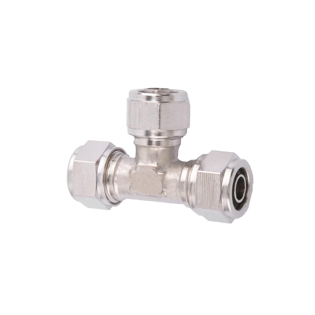 SNS KLE Series ပိုက်များ လျောက်ပတ်သော pneumatic brass quick coupling three way fitting