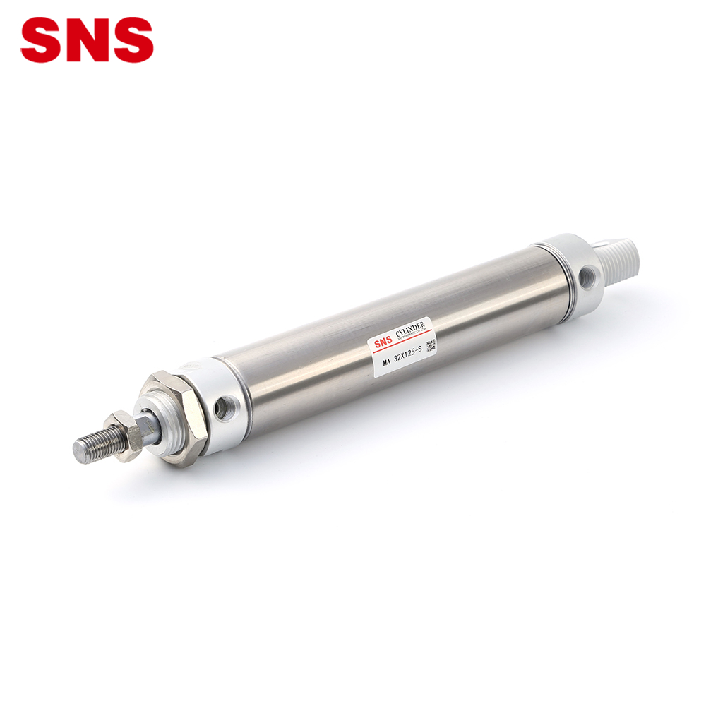 SNS MA ተከታታይ የጅምላ አይዝጌ ብረት አነስተኛ pneumatic አየር ሲሊንደሮች